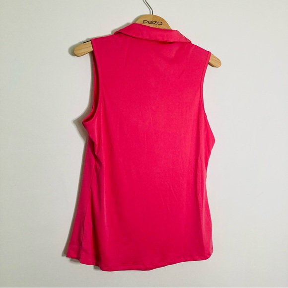 CQC sports size large pink polyester tank with collar - Picture 2 of 5